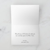 Kerstmis met konijn als kerstman op hol feestdagen kaart (Binnen)