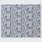 Kerstmis met korte oorten cadeaupapier (Vlak)