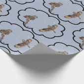 Kerstmis met korte oorten cadeaupapier (Hoek)