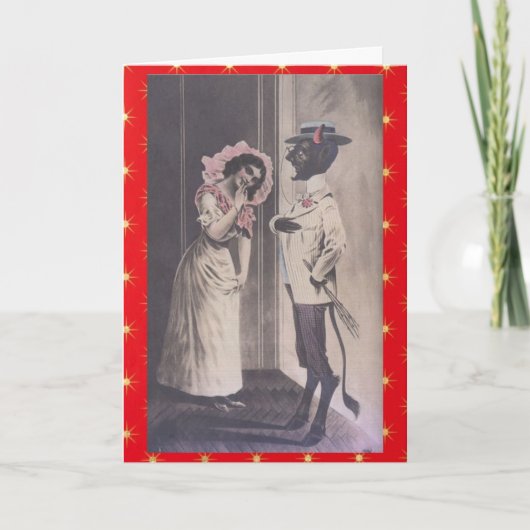 Kerstmis met Krampus Feestdagen Kaart (Voorkant)