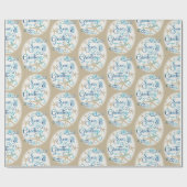 Kerstmis met kuststrand en ZEEEN Cadeaupapier (Vlak)