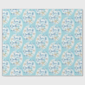 Kerstmis met kuststrand en ZEEEN Cadeaupapier (Vlak)