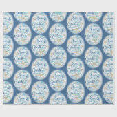 Kerstmis met kuststrand en ZEEEN Cadeaupapier (Vlak)