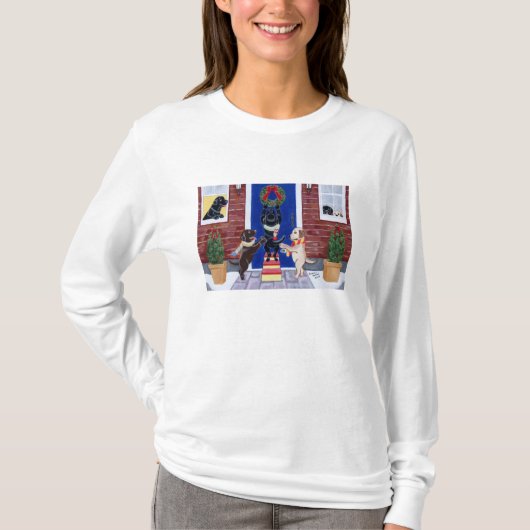 Kerstmis met labrador Retriever T-shirt (Voorkant)