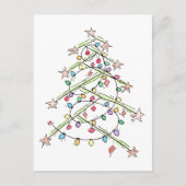 Kerstmis met 'lampboom' briefkaart (Voorkant)