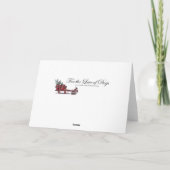 Kerstmis met Landelijke Bulldog Feestdagen Kaart (Achterkant)