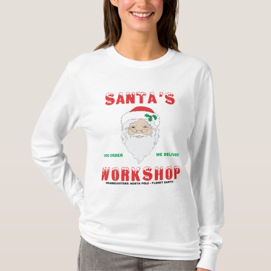 Kerstmis met lange mouwen voor vrouwen t-shirt (Voorkant)