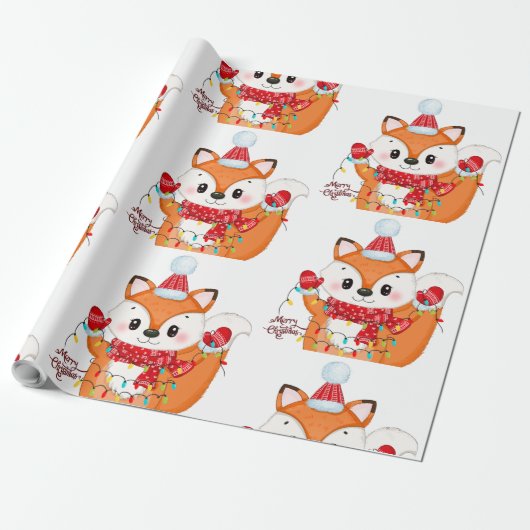 Kerstmis met licht cadeaupapier (Uitgerold)