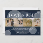 Kerstmis met Liefde en lichte foto's Feestdagenkaart (Voorkant)