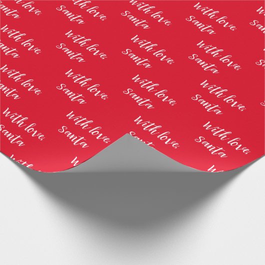 Kerstmis met liefde van de Kerstman Cadeaupapier (Hoek)