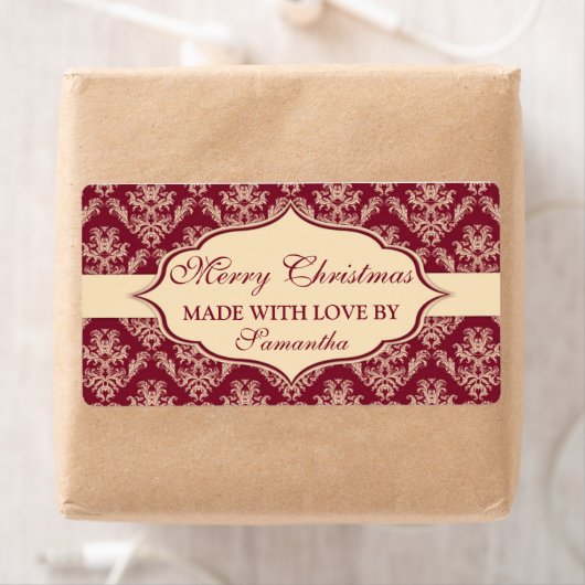 Kerstmis met liefdeslabels op maat etiket (Insitu)