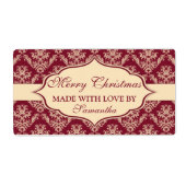 Kerstmis met liefdeslabels op maat etiket (Voorkant)