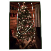 Kerstmis met Log Cabin Medium Cadeauzakje (Voorkant)