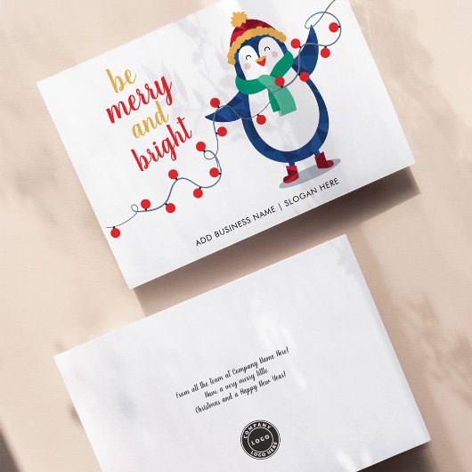 Kerstmis met Logo van bedrijf toevoegen Feestdagenkaart