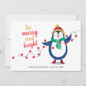 Kerstmis met Logo van bedrijf toevoegen Feestdagenkaart (Voorkant)