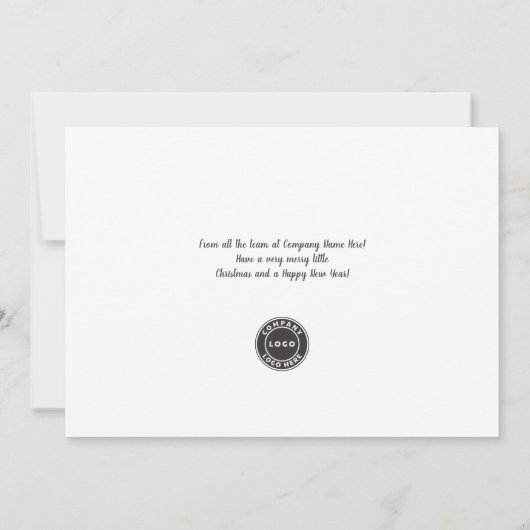 Kerstmis met Logo van bedrijf toevoegen Feestdagenkaart (Achterkant)