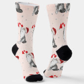 Kerstmis met Lover Santa Hat Sokken (Gebogen)