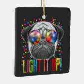 Kerstmis met luchten en foto's keramisch ornament (Rechts)