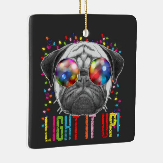 Kerstmis met luchten en foto's keramisch ornament (Rechts)