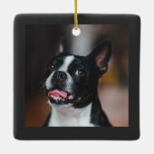 Kerstmis met luchten en foto's keramisch ornament (Achterkant)