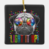 Kerstmis met luchten en foto's keramisch ornament (Voorkant)