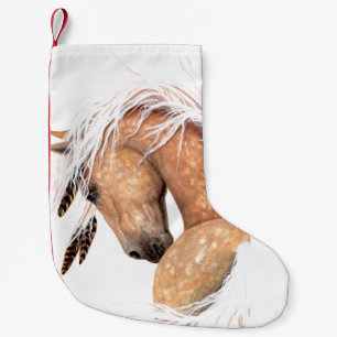 Kerstmis met Majestic Palomino Horse Bihrle Kleine Kerstsok
