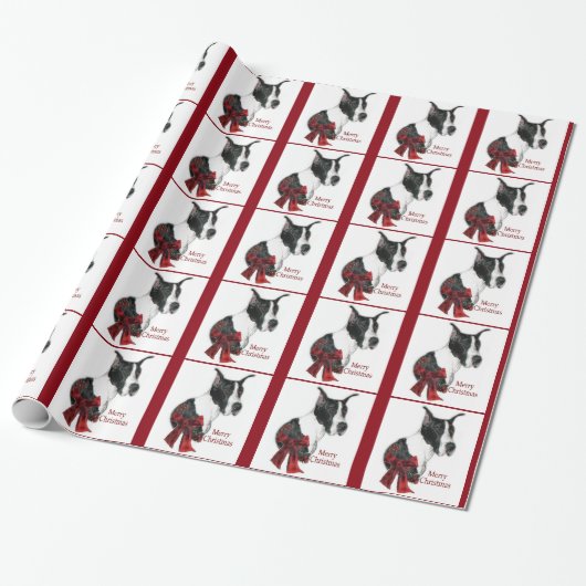 Kerstmis met Mantle Great Dane Cadeaupapier (Uitgerold)