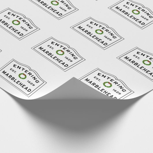 Kerstmis met Marblehead Cadeaupapier (Hoek)