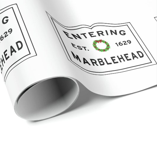 Kerstmis met Marblehead Cadeaupapier (Rol Hoek)