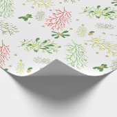 Kerstmis met maretak cadeaupapier (Hoek)