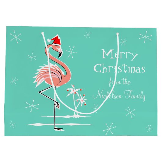 Kerstmis met Merry Kerstmis Large Cadeautasje (Achterkant)