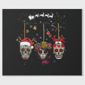 Kerstmis met Mexicaanse bloem in sneeuwval Cadeaupapier (Vlak)