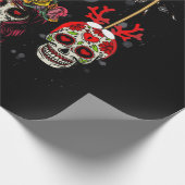 Kerstmis met Mexicaanse bloem in sneeuwval Cadeaupapier (Hoek)