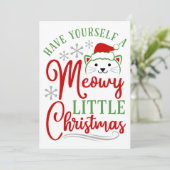 Kerstmis met Miauwtjes Feestdagenkaart (Staand voorkant)