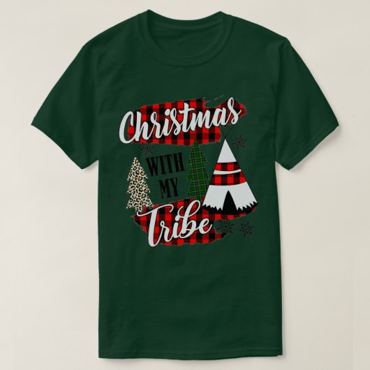 kerstmis met mijn drievoudige pyjama - gezinluipaa t-shirt (Design voorkant)