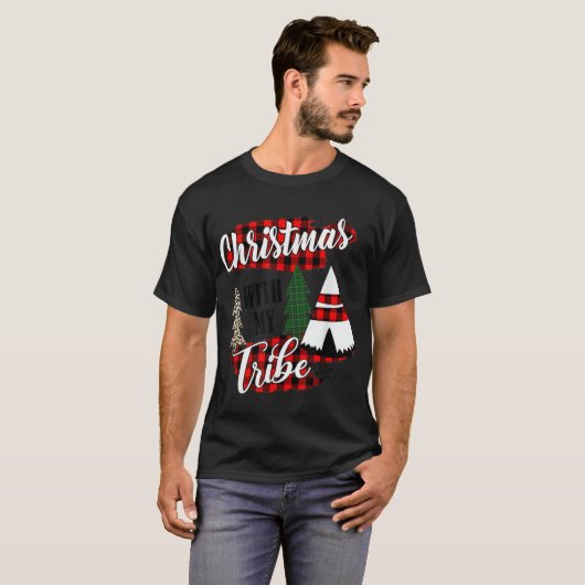 kerstmis met mijn drievoudige pyjama - gezinluipaa t-shirt (Voorkant volledig)