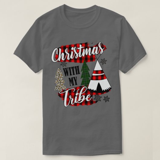 kerstmis met mijn drievoudige pyjama - gezinluipaa t-shirt (Design voorkant)