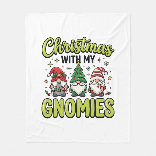 Kerstmis Met Mijn Dwergen Dwerg Ontwerp Fleece Deken (Voorkant)