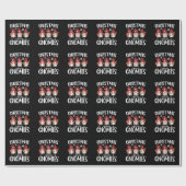 Kerstmis met mijn Gnomen Buffalo Red Pset Gnome Cadeaupapier (Vlak)