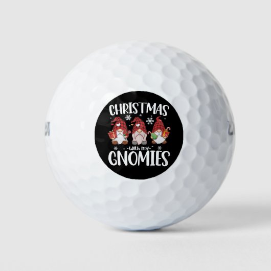 Kerstmis met mijn Gnomen Buffalo Red Pset Gnome Golfballen (Voorkant)