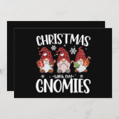 Kerstmis met mijn Gnomen Buffalo Red Pset Gnome Kaart (Voorkant / Achterkant)