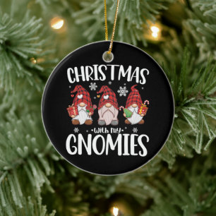 Kerstmis met mijn Gnomen Buffalo Red Pset Gnome Keramisch Ornament