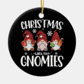 Kerstmis met mijn Gnomen Buffalo Red Pset Gnome Keramisch Ornament (Voorkant)