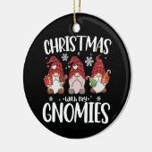 Kerstmis met mijn Gnomen Buffalo Red Pset Gnome Keramisch Ornament (Links)
