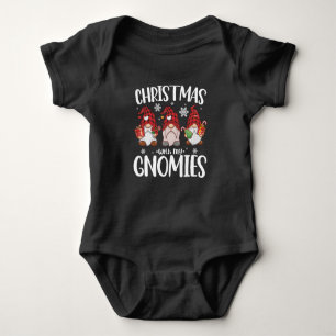 Kerstmis met mijn Gnomen Buffalo Red Pset Gnome Romper