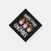 Kerstmis met mijn Gnomen Buffalo Red Pset Gnome Servet (Hoek)