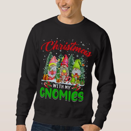Kerstmis met mijn gnomen... drie gnomen... trui (Voorkant)