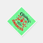 Kerstmis met mijn gnomen - Funny Red Green Servet (Hoek)