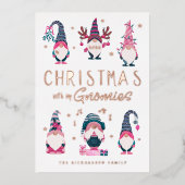 Kerstmis met mijn Gnomen Grapny Gnomen Characters Folie Feestdagenkaart (Voorkant)