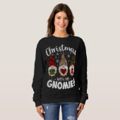 Kerstmis met mijn Gnomie Leopard leraar Gnome Buf Trui (Voorkant volledig)
